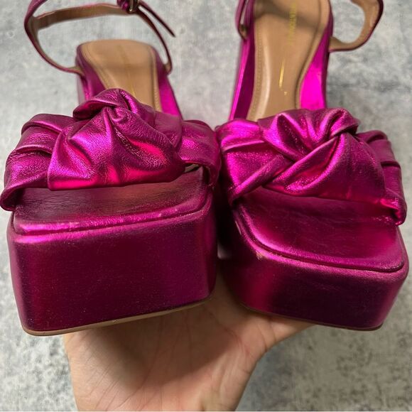 Intentionally Blank DaiDai Pink Metallic Platform Heels 37 - Picture 9 of 9